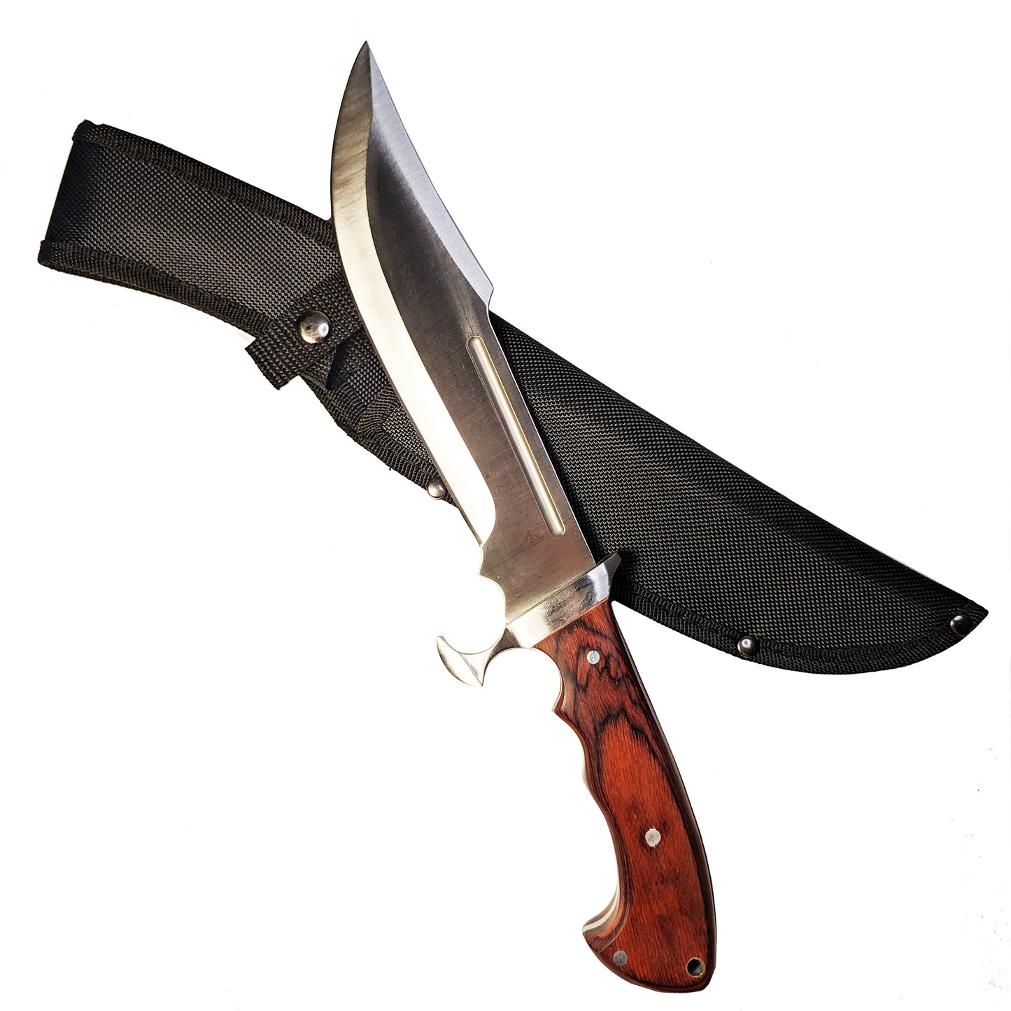 14.25" Hunting Knife with 3.5mm Thickness and 3Cr13 Stainless Steel Full Tang Blade