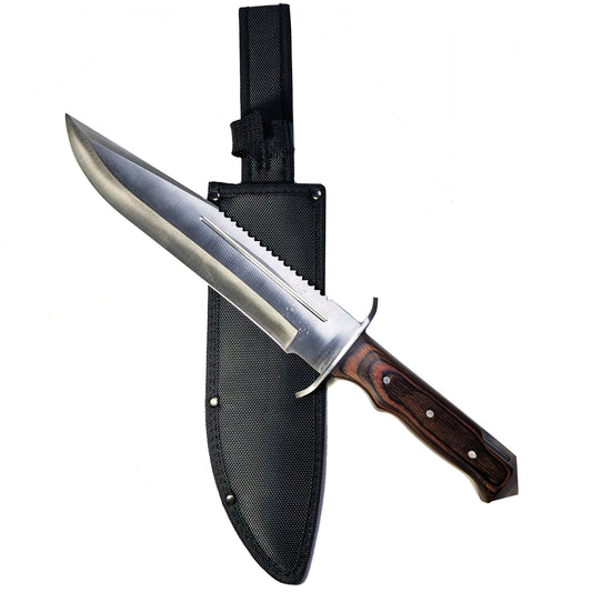 14.25" Hunting Knife with 3.5mm Thickness and 3Cr13 Stainless Steel Full Tang Blade.