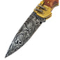 8" Steampunk Design Lockback Pocket Folding Knife With Color Coated Blade. For Collection, Everyday Carry and Outdoor Activity Tool Knife