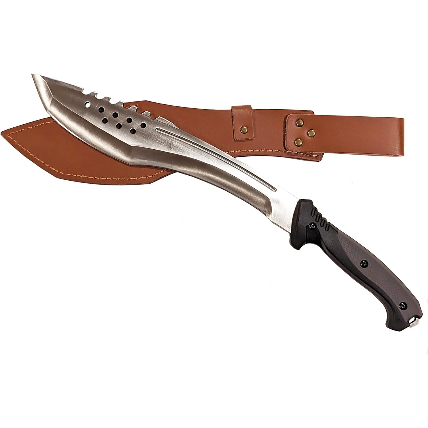 18.75" Heavy Duty Kukri Style Full Tang Machete with ABS Handle. for Outdoor Camping Purpose