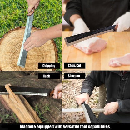 19.25" Machete Knife Japanese Style Multi-Function NATA Tool For Outdoor Camping with Nylon Sheath