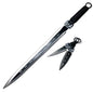 26.25" Skull Style Fantasy Machete Set With Spear Point Blade. Punisher Style